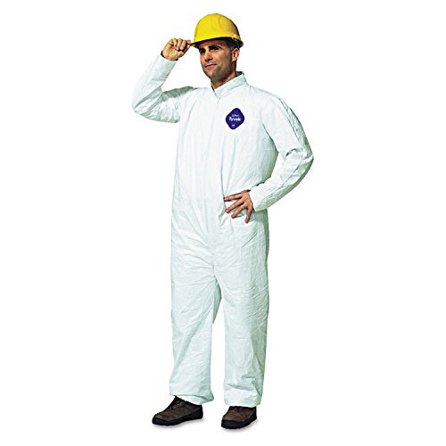 Tyvek Coveralls, Polietileno Hd, Blanco, Grande