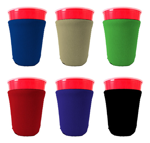 Vaso Neopreno Blanco Para Fiesta Vario Color 6 Unidad