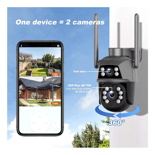 Camara Ptz Doble Camhi 2mp+2mp