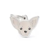Comprar Chapita Identificadora Perro Chihuahua Crema Grabado Gratis