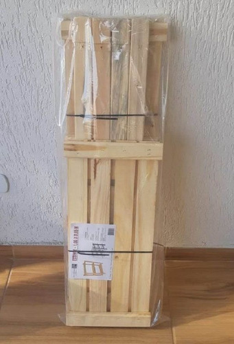 Imagem 5 de 5 de Estante Madeira Pinus 3 Prateleira Sala Multiuso Livros 30cm