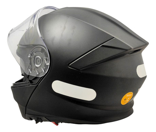 Capacete Escamoteável Xtroy Articulado Robocop Com Óculos Fumê Preto Fosco Tamanho 56