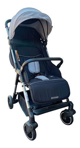 Coche Cuna Bebé Mega Baby Aria Ultraliviano Y Compacto Color Gris