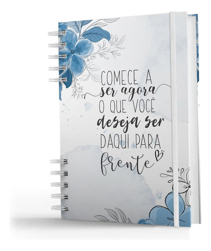 Caderno De Anotações -200 Pag- Coleção Floral - Comece Agora