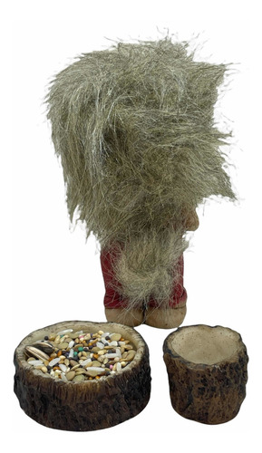 Troll Llama Clientes + Comedero 11cm Figura De Resina
