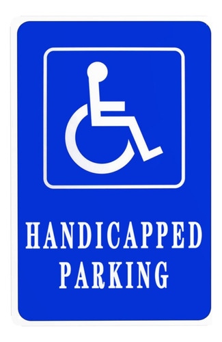 Señal Estacionamiento Para Discapacitado Letrero Advertencia