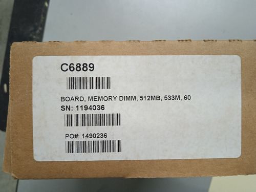 Memoria Ram - C6889 Board, Memory Dimm,512 Mb, 533m, 60