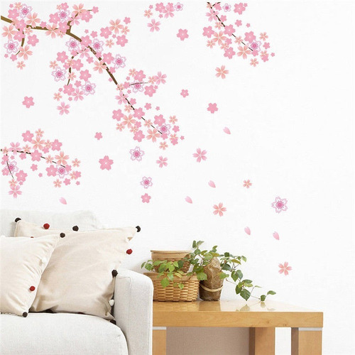 Vinilo Sticker Decor Mural Arte Pared - Arbol Rosado Cerezo