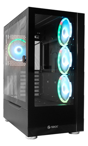 Case Gamer Teros Te-1164n Mid Tower Atx 600w Bronce Negro