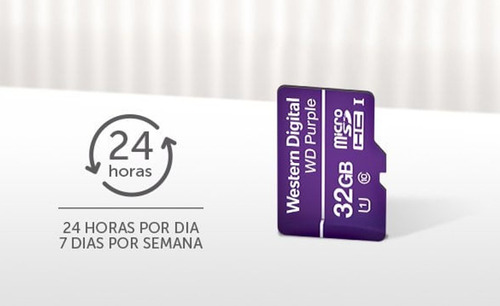 Imagem 2 de 3 de Cartão Micro Sd 32gb 16tbw Intelbras Wd Purple