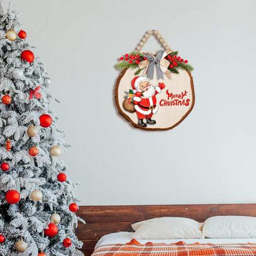 Letrero Colgante De Navidad, Letrero De Puerta Con Coronas