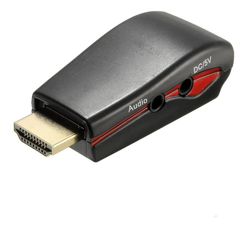 Adaptador Hdmi A Vga + Audio 3.5 Accesorio Completo Pc Note