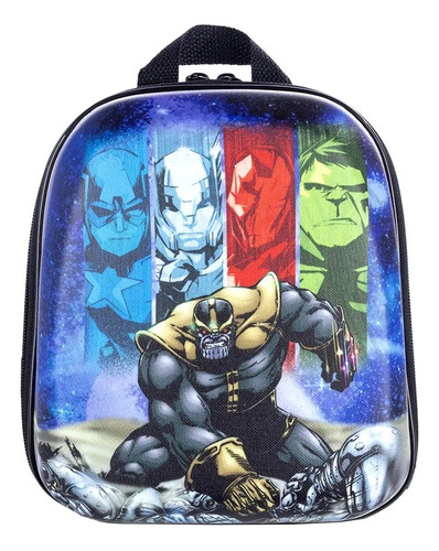 Mochila Infantil Maxtoy Marvel Super Heróis 3d Impermeável