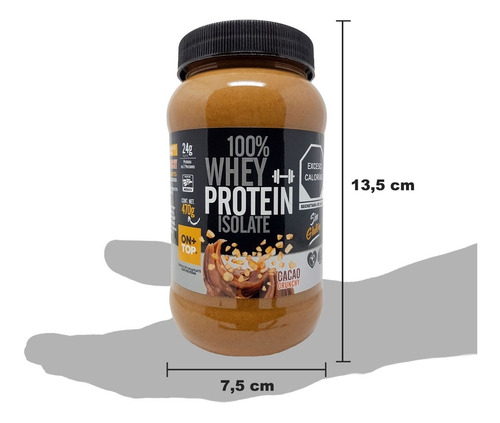 Imagen 5 de 8 de Crema De Cacahuate Cacao Crunchy + Whey Protein Isolate 470g