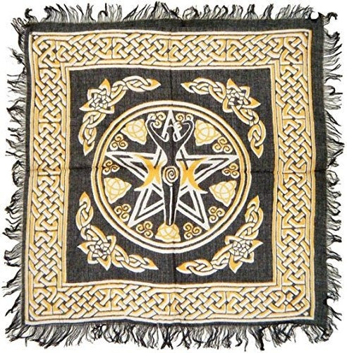 Paño De Altar De Diosa Con Pentagrama 45 X 45 Cm