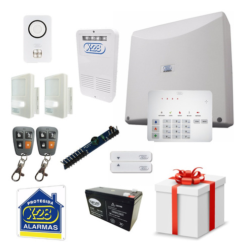 Kit Alarma Casa X-28 Avanzado 8 Zonas Luz Emergencia