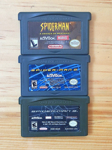 Lote 3 Jogos Spider-man 100% Originais Gba Game Boy Advance