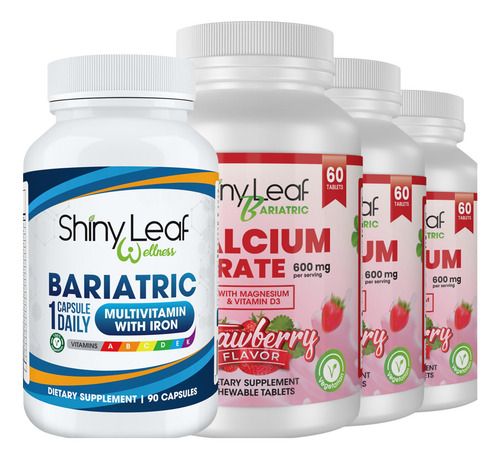 Shiny Leaf Multivitamínico Bariátrico Hierro Calcio 3 Meses