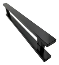 Comprar Puxador Inox Porta Pivotante Madeira E Vidro Preto 80cm