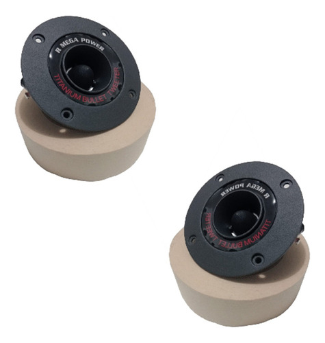 4 Tweeters Tipo Bala Titanio 4p 400 Wats Car Audio Open Show