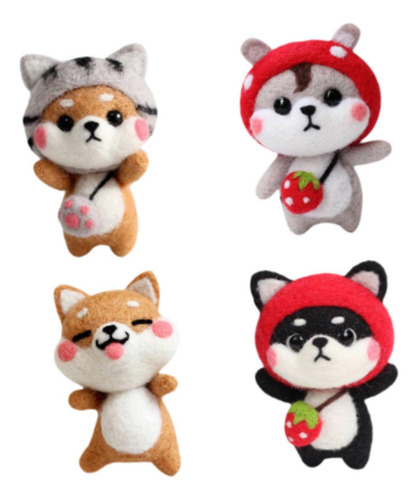 Felting Kit Animal Doll Felting Set Con Juego De 4 Uds.