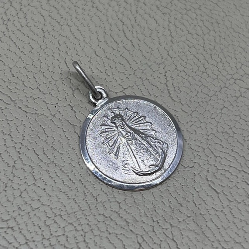 Dije Medalla Plata 925 Virgen De Luján E.uo