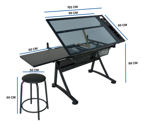 Restirador Profesional De Vidrio Templado Para Diseño Dibujo
