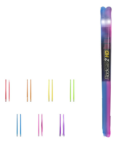 Baquetas Iluminadas Con Luz Led Rockstix2 Hd 1par Multicolor