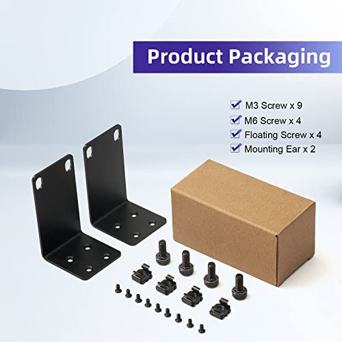 Kit Universal De Montaje En Rack Phyinlan, 1u Rack Ears Para