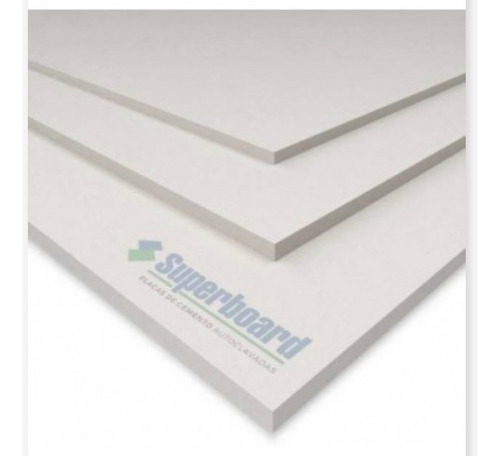 Placa Exterior Cementicia Superboard 6 Mm Borde Recto Gris Cemento