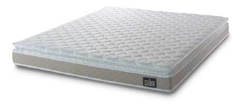 Colchão Casal Queen Espuma D33 Pillow Top Millenium Bege/br Cor Branco/bg