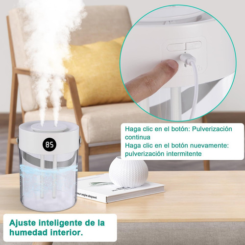 Humidificador De Gran Capacidad De 3l, Doble Pulverizador