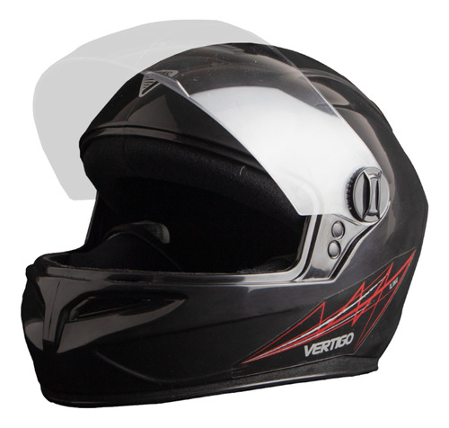 Casco Moto Vertigo V32 Line Deportivo Negro Certificado 