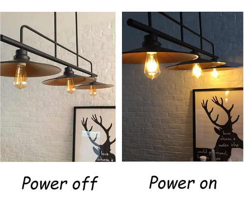 Imagem 10 de 10 de Lâmpada Led Filamento 4w St64 Vintage Retrô Luz Ambar