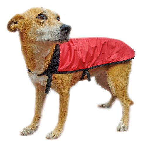 Capa Impermeable Lluvia C/ Abrigo Polar Corderito Perro Gato