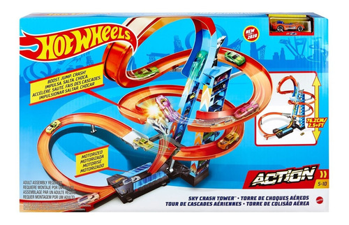 Hot Wheels Sky Crash Tower Track Playset