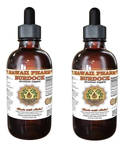 Hawaii Pharm Llc Tintura De Bardana (arctium Lappa), Extracto Líquido De Frutas Secas, Bardana, Suplemento De Hierbas 2
