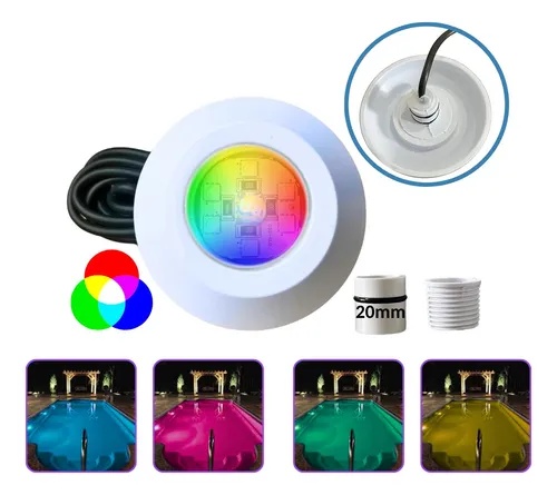 comprar Lâmpada Leds Rgb Superleds Iluminaria Piscina Alvenaria