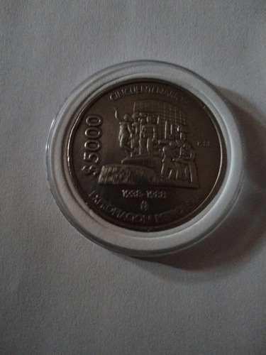 Moneda De $5000 Pesos Cincuentenario 1988 Expropiación Petro
