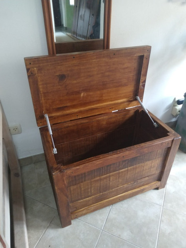 Imagen 5 de 10 de Baúl Rustico De Madera