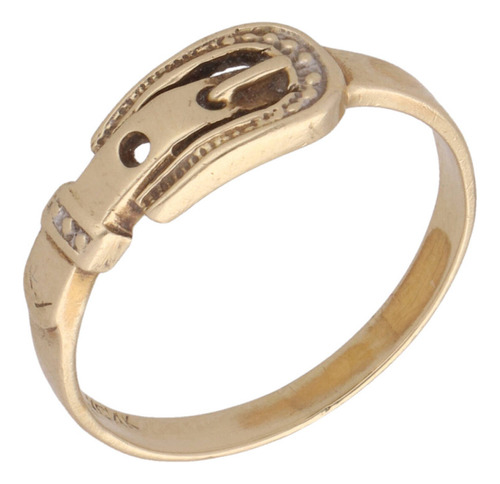 Anillo De 14k Oro Amarillo, Motivo Cinturón 1.8 Gramos