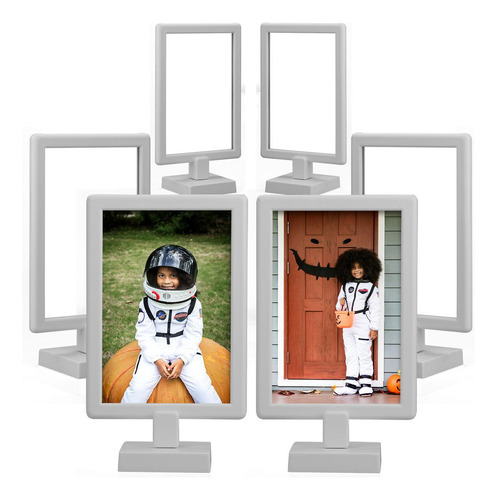 Porta Retrato 10x15 Display Duplo Foto Kit 15un  Branco