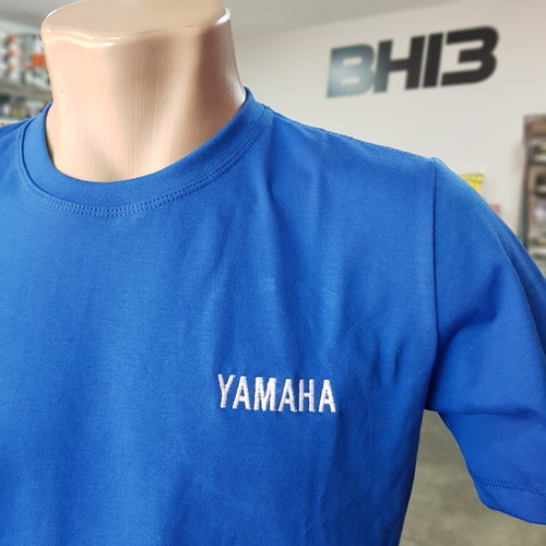 Camiseta Masculina Algodão Lisa Básica Yamaha Bordado Fo.005