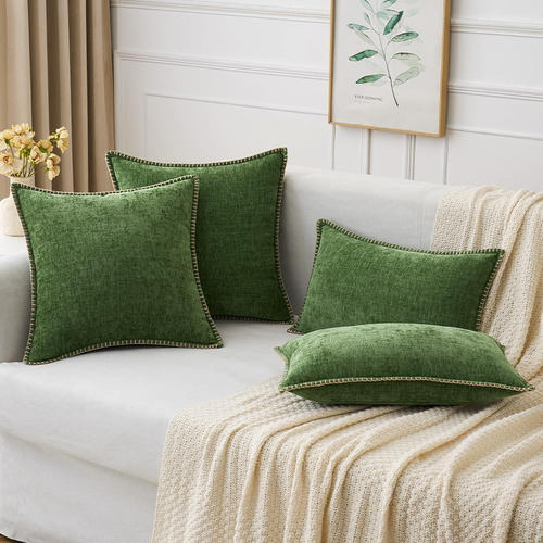 Juego De 2 Fundas De Almohada Navideñas Miulee De 18 X 18 Po