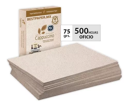 Papel Reciclado Cappuccino Oficio - Paquete Con 500 Hojas