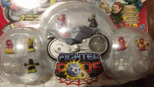 Spiderman Fighter Pods Moto Lanzadora Hasbro