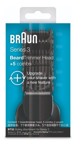 Accesorios De Repuesto Braun Para Afeitadora Series 3, Bt32 Color Negro