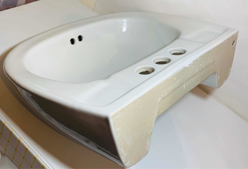 Lavabo De Cerámica Blanco Baño Grifería Calidad A Foset