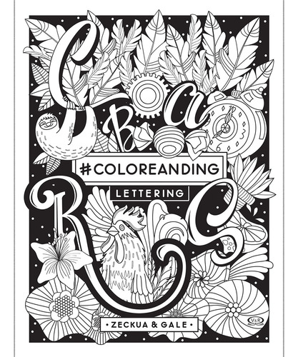 Coloreanding Lettering, de Zeckua & Gale. Serie #Coloreanding, vol. 1.0. Editorial VR Editoras, tapa blanda, edición 1a. en español, 2018