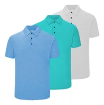 Comprar Paquete De 3 Polos Para Hombre Polos De Golf De Manga Corta 
